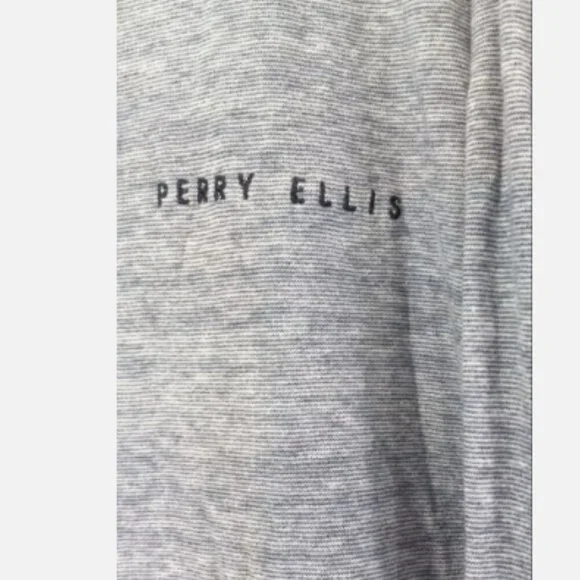 Men’s Henley Long Sleeve Pullover XL Gray 3-Button Hi-Low Hem Long Length Shirt - Picture 7 of 14